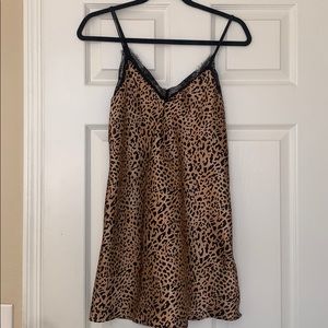 Cheetah print slip dress